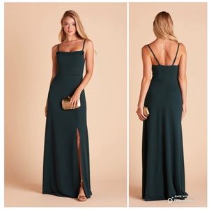 Birdy Grey Emerald Green Crepe Ash Bridesmaid Dress Size Medium NWT
